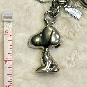 Coach Silver Snoopy Keychain